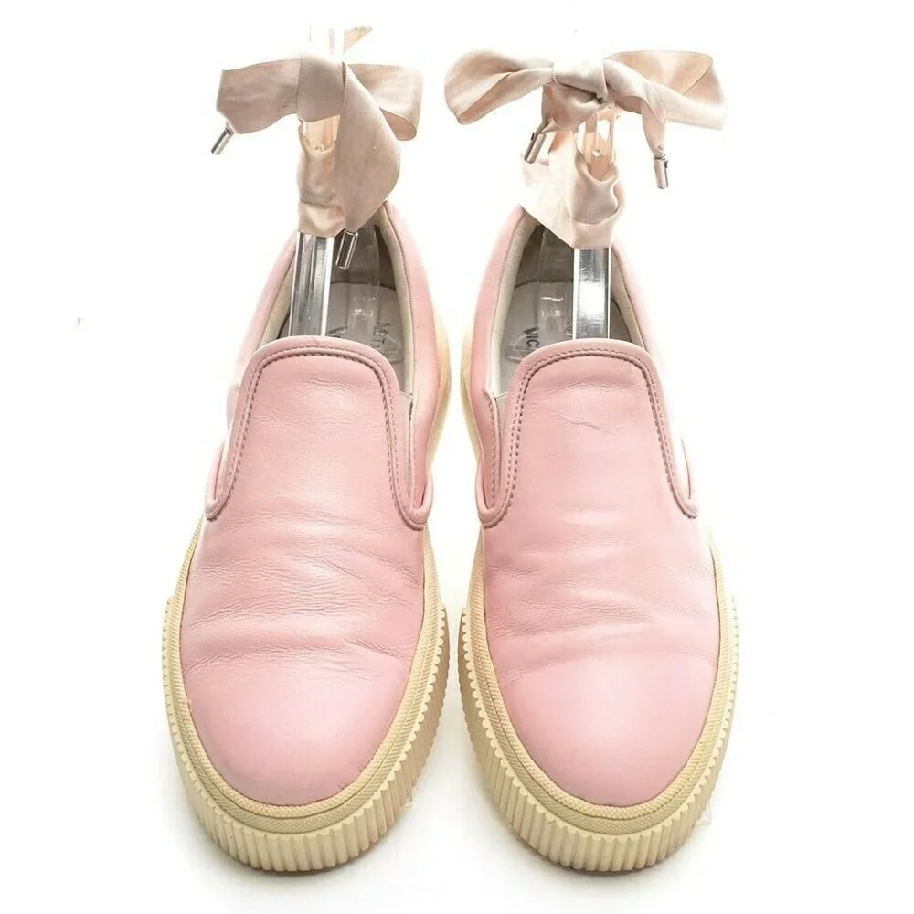 Metal Gienchi X Nicopanda Pink Leather Low Sneakers 39